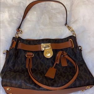 Michael Kors Hamilton MK Logo Satchel Purse